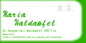 maria waldapfel business card